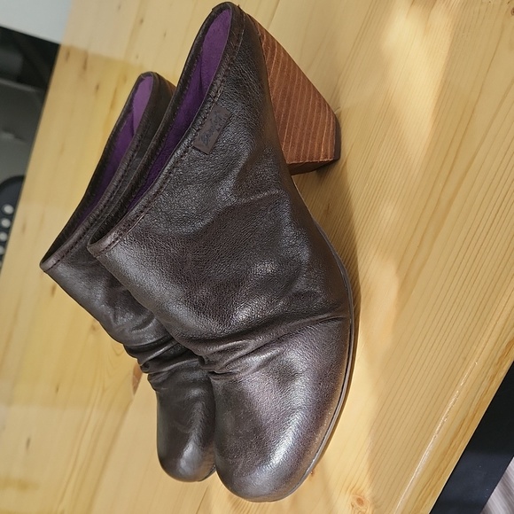 Blowfish Shoes - New Blowfish Malibu Brown Leather Heeled Slouch Mule Clogs 8.5
